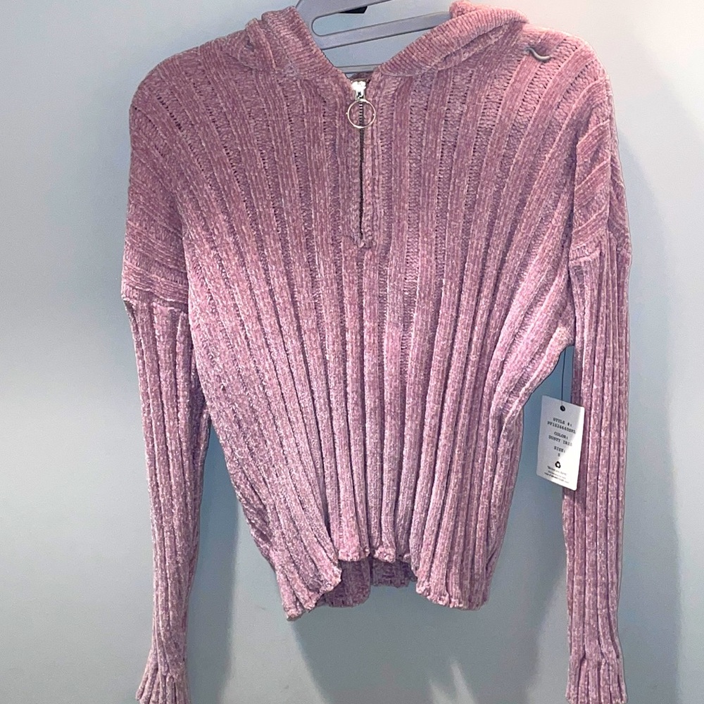 Women size small dusty iris half zip hoodie NWT